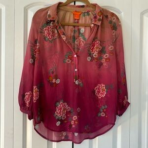 🌸 3/$15: Women’s Ombré Floral Sheer Blouse